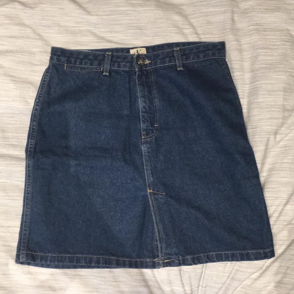 Calvin Klein mini denim skirt